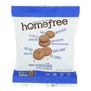 Homefree - Gluten Free Mini Cookies - Vanilla - Case Of 10 - 1.1 Oz.