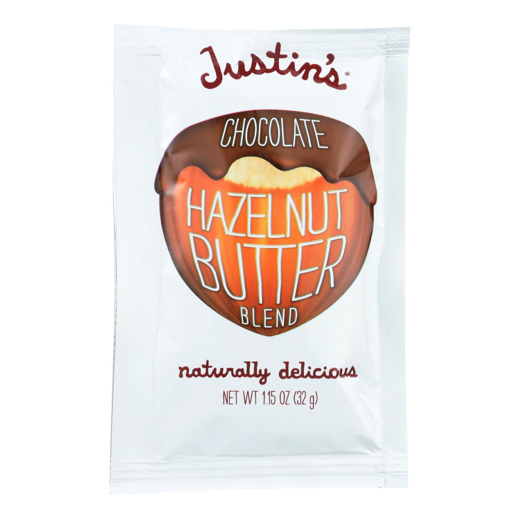 Justin's Nut Butter Squeeze Pack - Hazelnut Butter - Chocolate  - Case Of 10 - 1.15 Oz.