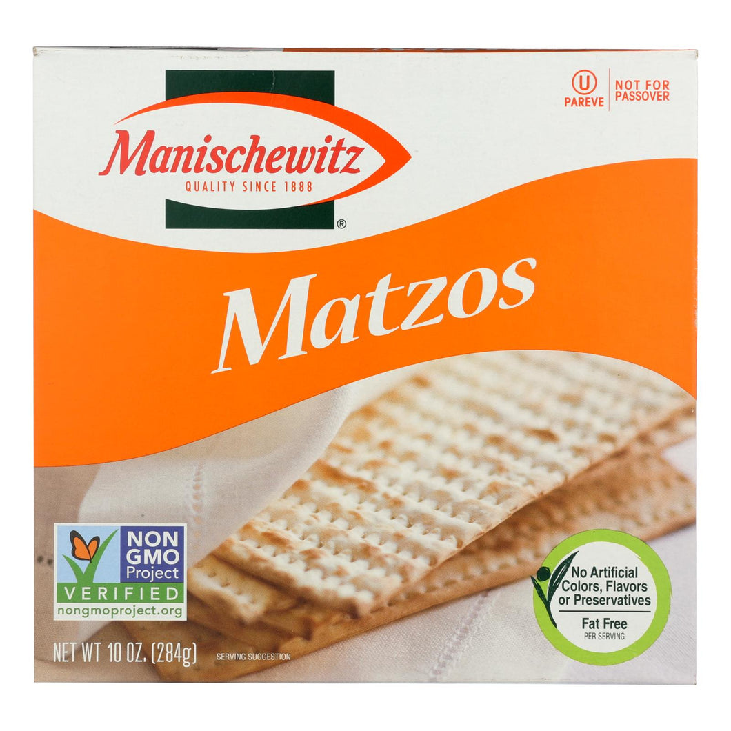 Manischewitz - Matzos Crackers - Unsalted - Case Of 12 - 10 Oz.