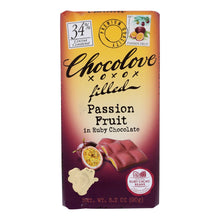 Load image into Gallery viewer, Chocolove Xoxox - Bar Filled Passionfruit Ruby - Case Of 10 - 3.2 Oz