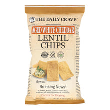 Load image into Gallery viewer, The Daily Crave - Lentil Chip Aged Wht Chd - Case Of 8 - 4.25 Oz