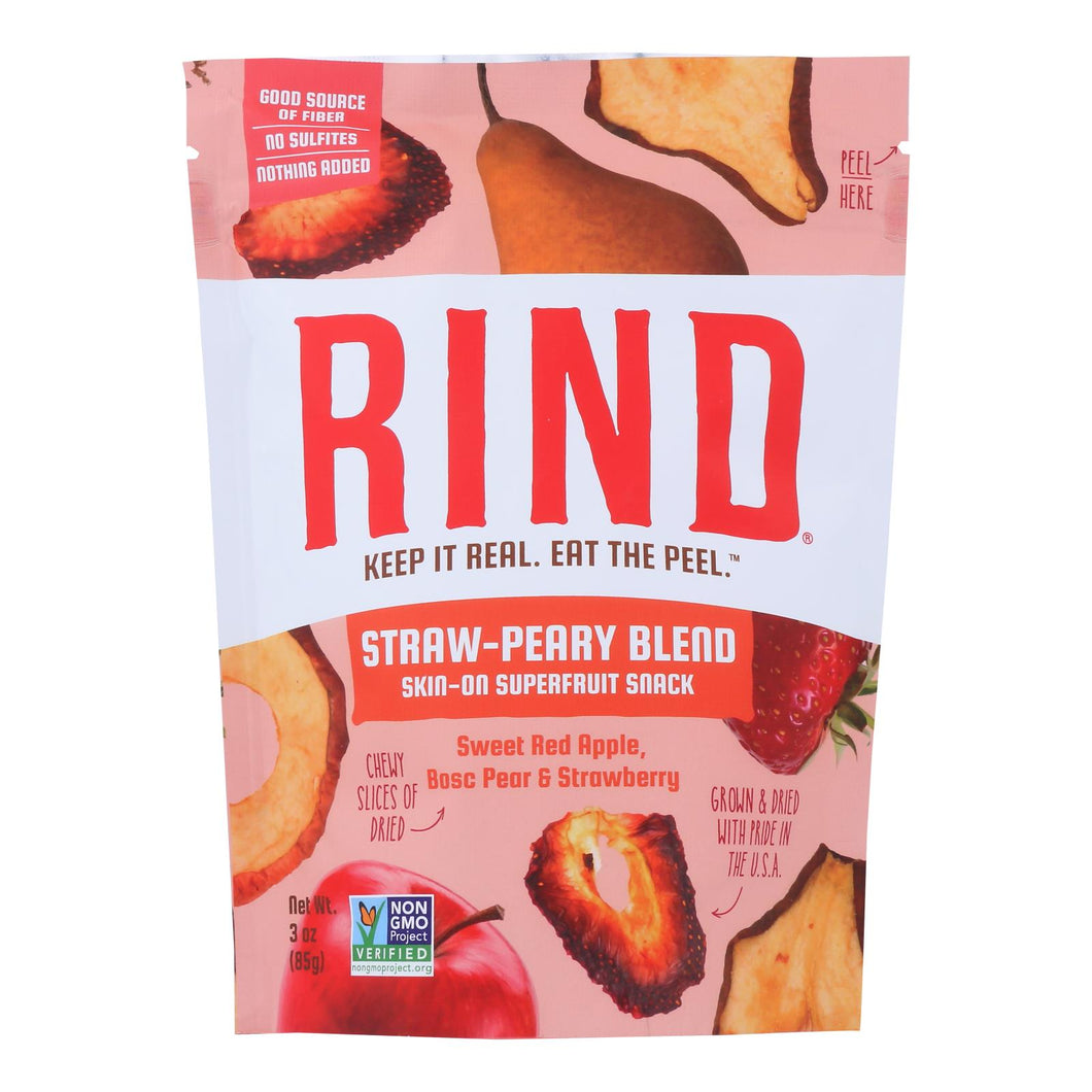 Rind Snacks - Drd Fruit Blend Straw-peary - Case Of 12 - 3 Oz