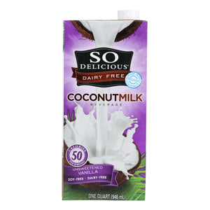 So Delicious Coconut Milk Beverage - Unsweetened Vanilla - Case Of 12 - 32 Fl Oz.