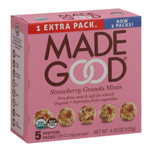 Load image into Gallery viewer, Made Good - Granola Mini Strwbrry - Case Of 6-5-.85oz