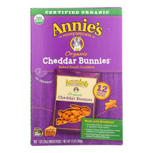 Load image into Gallery viewer, Annie&#39;s Homegrown Organic Bunny Cracker Snack Pack - Cheddar - Case Of 4 - 12-1 Oz