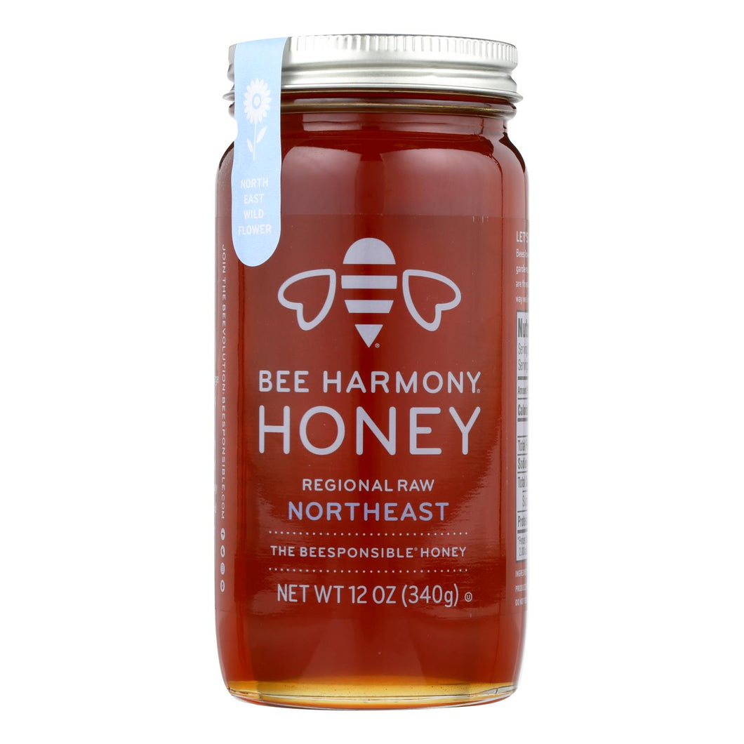 Bee Harmony - Honey - Regional Raw Northeast - Case Of 6-12 Oz.