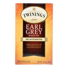 Load image into Gallery viewer, Twinings Tea Earl Grey Tea - Decaffeinated - Case Of 6 - 20 Bags