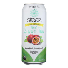 Load image into Gallery viewer, Steaz Unsweetened Green Tea - Passion Fruit - Case Of 12 - 16 Fl Oz.
