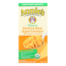 Load image into Gallery viewer, Annie&#39;s Homegrown Organic Shells And Real Aged Cheddar Macaroni And Cheese - Case Of 12 - 6 Oz.