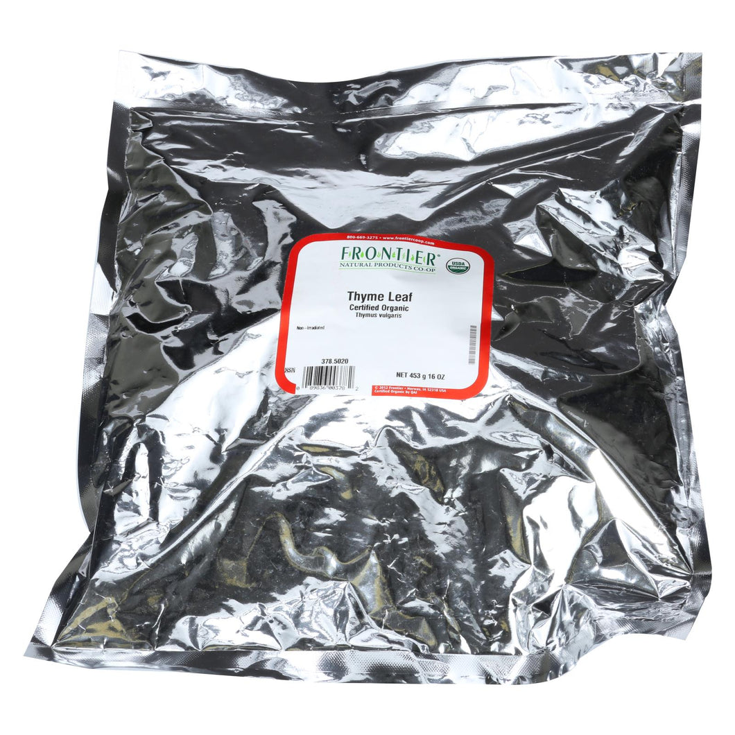 Frontier Herb Thyme Leaf Organic Whole Fancy Grade - Single Bulk Item - 1lb