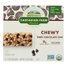 Load image into Gallery viewer, Cascadian Farm Granola Bar - Organic - Chewy - Chocolate Chip - 7.4 Oz - Case Of 12
