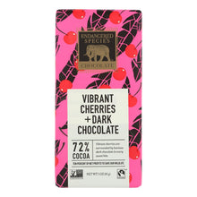 Load image into Gallery viewer, Endangered Species Natural Chocolate Bars - Dark Chocolate - 72 Percent Cocoa - Cherries - 3 Oz Bars - Case Of 12