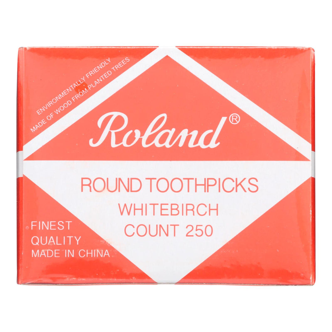 Roland Products - Toothpicks Round Birchwd - Case Of 48 - 25o Ct