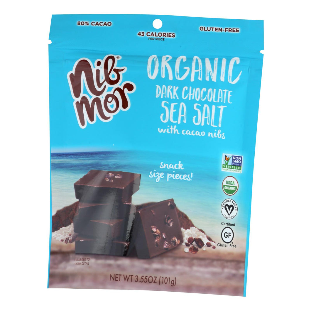 Nibmor - Chocolate Dark Sea Salt 80% Cacao - Case Of 6-3.56 Oz