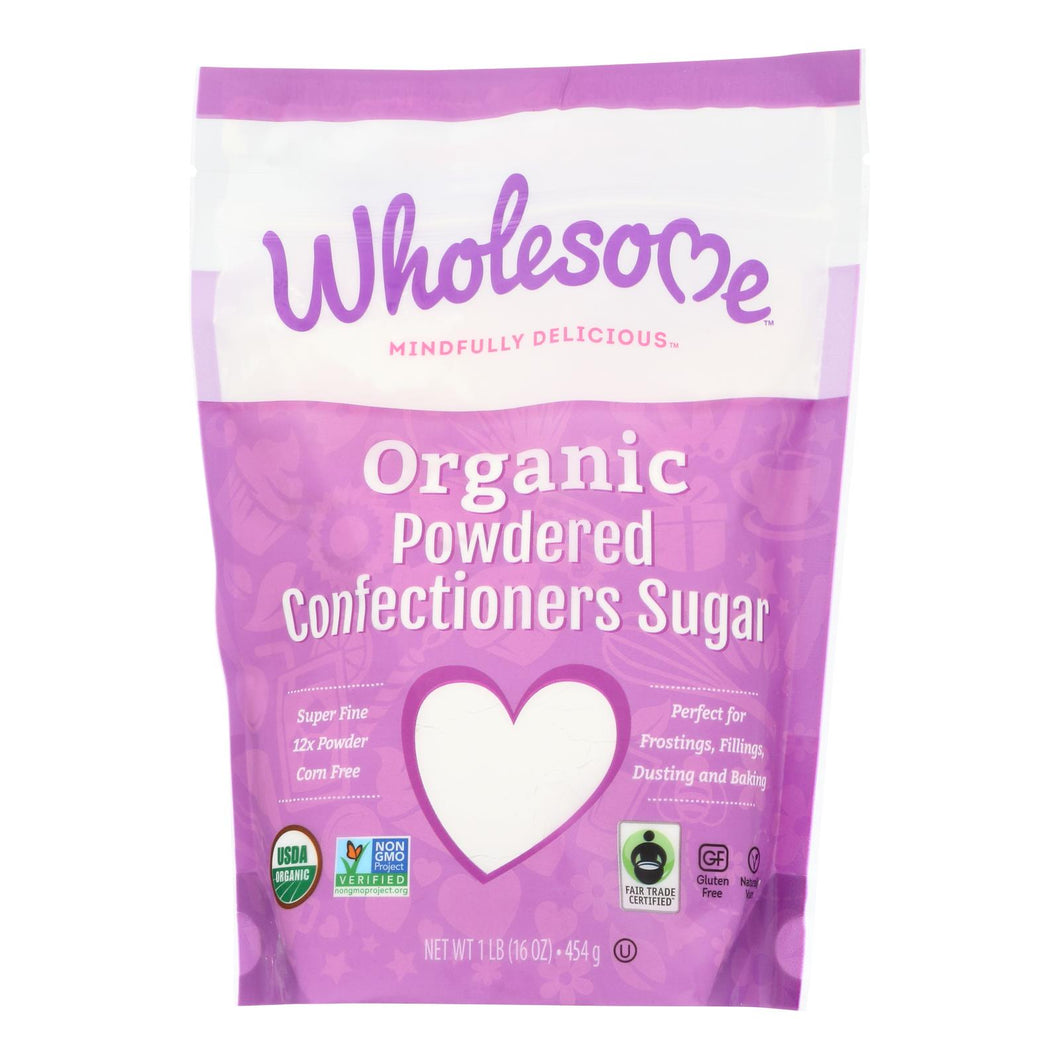 Wholesome Sweeteners Powdered Sugar - Organic And Natural - Case Of 6 Lbs