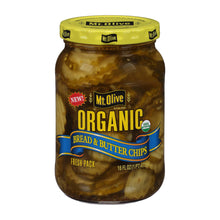 Load image into Gallery viewer, Mt Olive Pickle Co - Organic Pickles - Bread And Butter Chips - Case Of 6 - 16 Fl Oz.