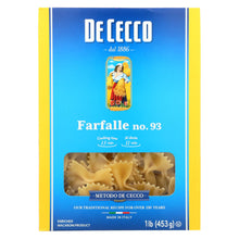 Load image into Gallery viewer, De Cecco Pasta - Pasta - Farfalle - Bowties - Case Of 12 - 16 Oz