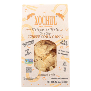 Xochitl Mexican Style Unique White Corn Chips  - Case Of 10 - 12 Oz
