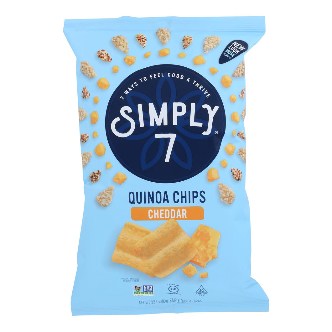 Simply 7 - Chips Quinoa Cheddar - Case Of 8-3.5 Oz