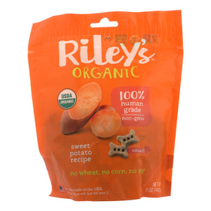 Riley's Organics Organic Dog Treats, Sweet Potato Recipe, Small  - Case Of 6 - 5 Oz