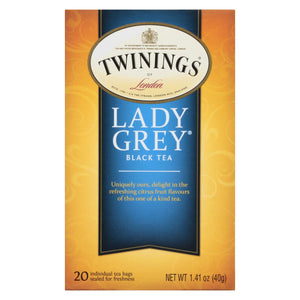 Twinings Tea Black Tea - Lady Grey - Case Of 6 - 20 Bags