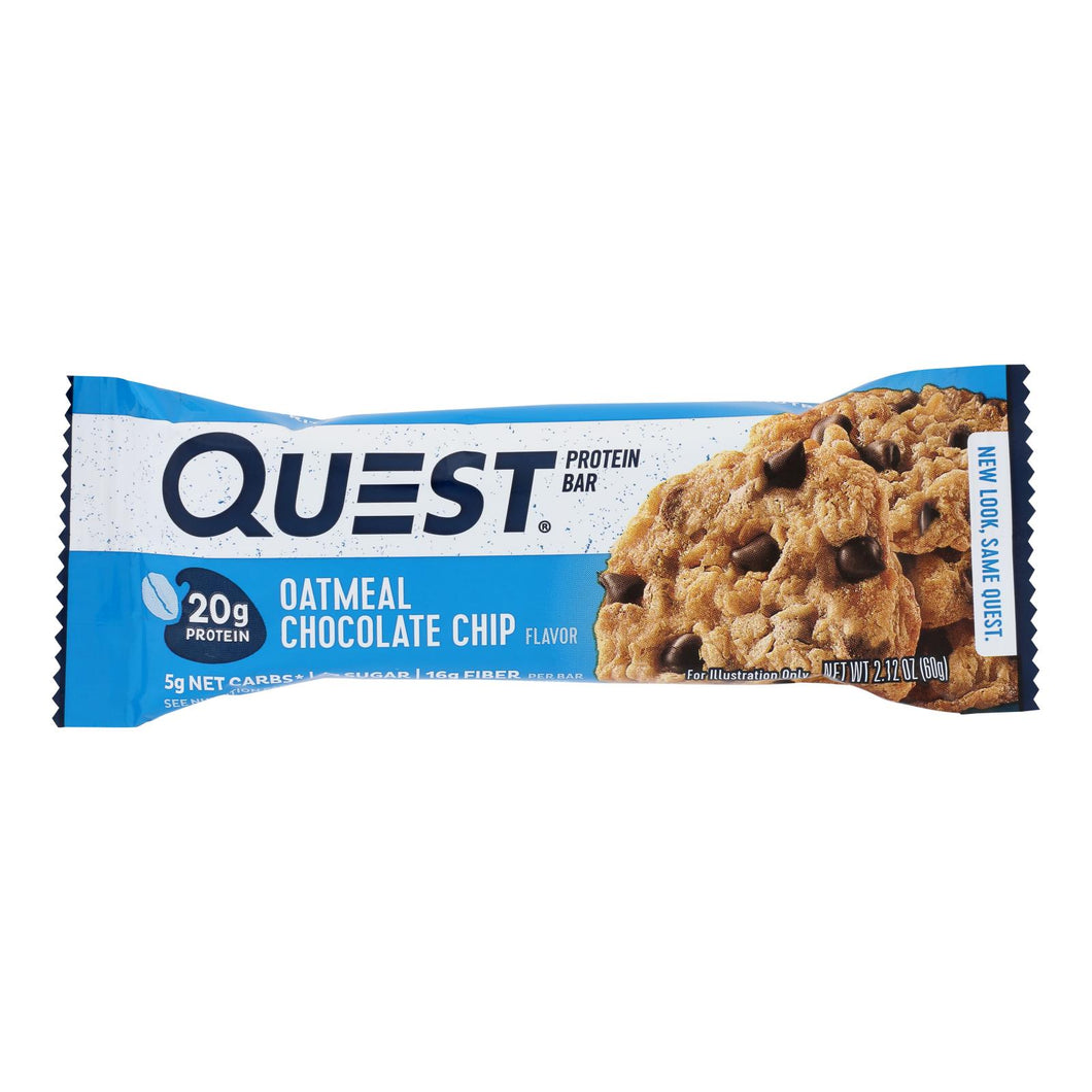 Quest - Bar Oatmeal Chocolate Chips - Case Of 12 - 2.12 Oz