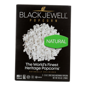Black Jewell Microwave Popcorn - Natural - Case Of 6 - 10.5 Oz.