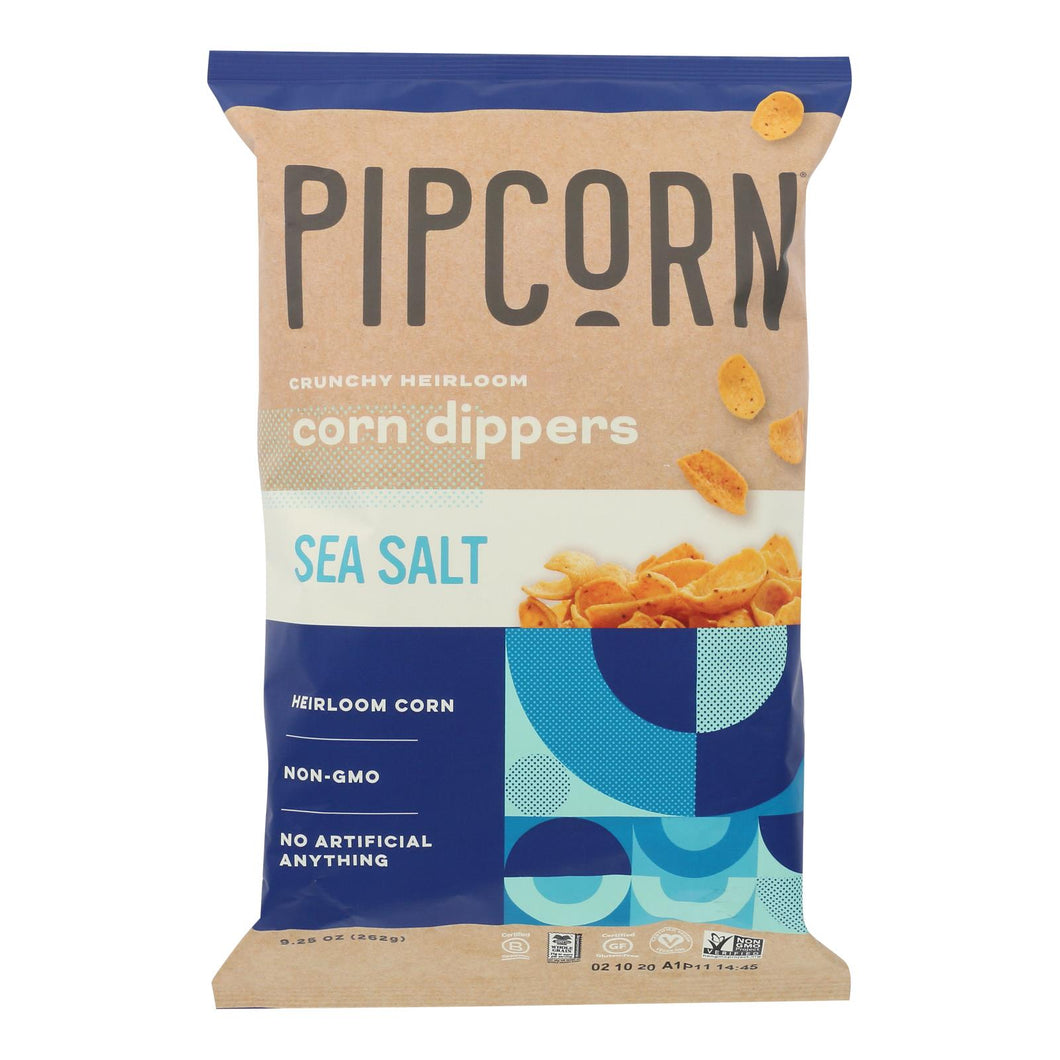 Pipcorn - Chps Corn Dippers Sea Salt - Case Of 12 - 9.25 Oz