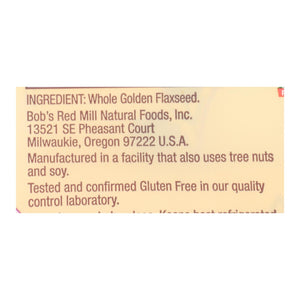 Bob's Red Mill - Flaxseeds Golden Gluten Free - Case Of 4-13 Oz