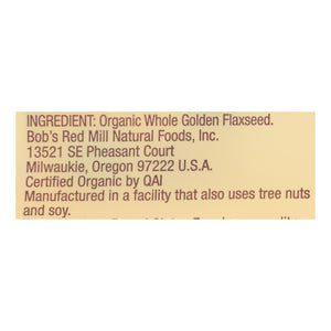 Bob's Red Mill - Flaxseeds Golden - Case Of 4-13 Oz