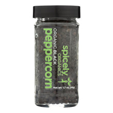 Load image into Gallery viewer, Spicely Organics - Organic Peppercorn - Black Whole - Case Of 3 - 1.7 Oz.