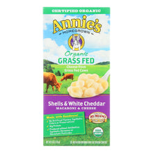 Load image into Gallery viewer, Annies Homegrown Macaroni And Cheese - Organic - Grass Fed - Shells And White Cheddar - 6 Oz - Case Of 12