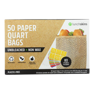 Lunchskins - Paper Bag Quart Cheveron - Case Of 12 - 50 Ct