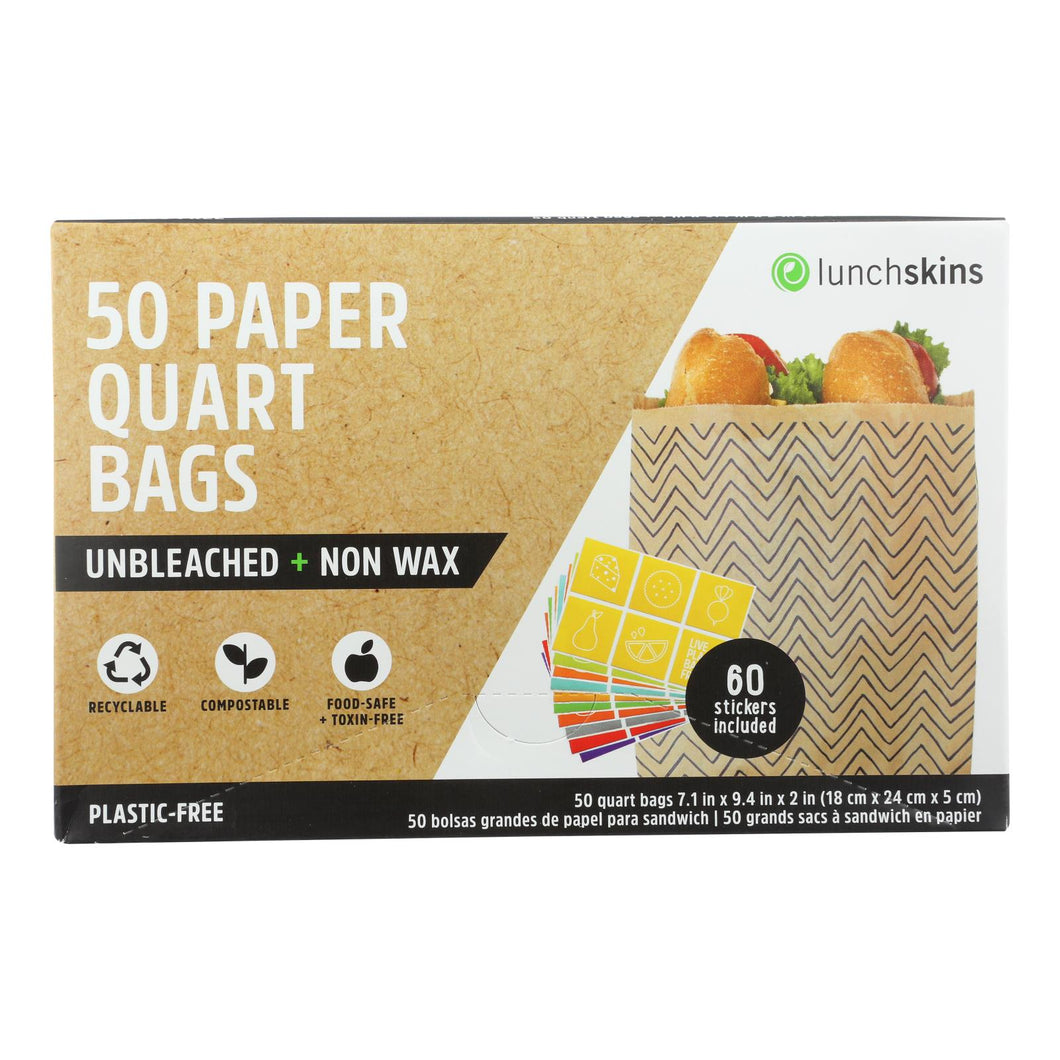 Lunchskins - Paper Bag Quart Cheveron - Case Of 12 - 50 Ct