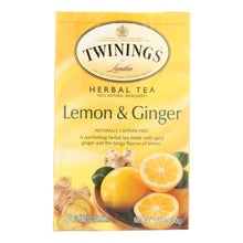 Load image into Gallery viewer, Twinings Tea Green Tea - Lemon And Ginger - Case Of 6 - 20 Bags