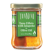 Load image into Gallery viewer, Tonnino Tuna Fillets - Jalapeno Olive Oil - Case Of 6 - 6.7 Oz.