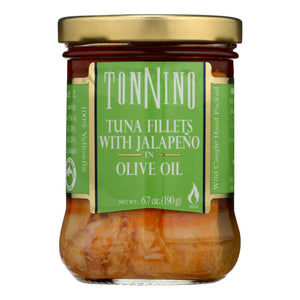 Tonnino Tuna Fillets - Jalapeno Olive Oil - Case Of 6 - 6.7 Oz.
