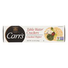 Load image into Gallery viewer, Carr&#39;s Table Water Crackers - Bite Size With Cracked Pepper - Case Of 12 - 4.25 Oz