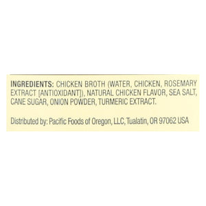 Pacific Natural Foods Chicken Broth - Free Range - Case Of 12 - 32 Fl Oz.