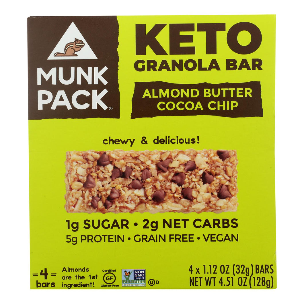 Munk Pack - Green Bar Keto Almond Butter Coco - Case Of 6 - 4-1.12oz