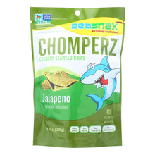 Load image into Gallery viewer, Seasnax Chomperz Crunchy Seaweed Chips - Jalapeno - Case Of 8 - 1 Oz.