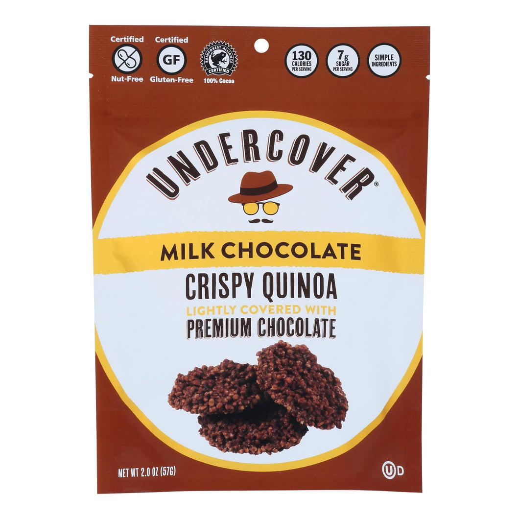 Undercover Quinoa - Crispy Quinoa Milk Choco - Case Of 12 - 2 Oz