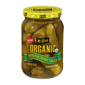 Mt Olive Pickle Co Kosher Baby Dills - Case Of 6 - 16 Fz